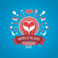Welt Blut Spender Tag inspirierend Zitat vektor