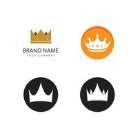 krona logotyp mall ikon illustration design vektor