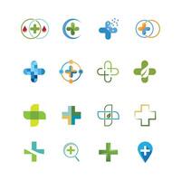 medicinsk korsa illustration logotyp mall design vektor