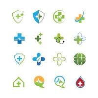 medicinsk korsa illustration logotyp mall design vektor