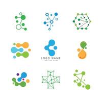 Molekül Symbol Logo Vorlage Illustration Design vektor