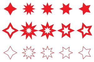 en röd mönster med en fyrkant av stjärnor vektor
