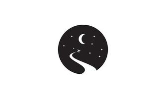 nattflygplan och himmel logotyp symbol ikon vektor grafisk design illustration