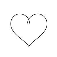 enkel minimalistisk hjärta linje konst vektor