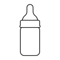 bebis mjölk flaska ikon isolera på vit bakgrund. vektor
