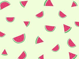Wassermelone Muster zum Sommer- Jahreszeit Konzept. Hand gezeichnet isoliert Illustrationen. vektor