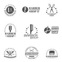 barber shop label set vektor