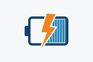 schnell aufladen Batterie Logo Design vektor