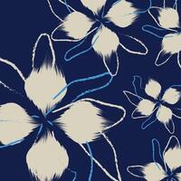 textil- för tropisk bicolor blommor minitryck djur- geometrisk textil- kläder , illustration vektor