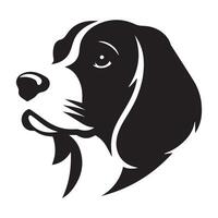 Illustration von ein nachdenklich Englisch Springer Spaniel Hund Gesicht im schwarz und Weiß vektor
