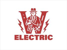 Elektriker Logo Design Vorlage vektor