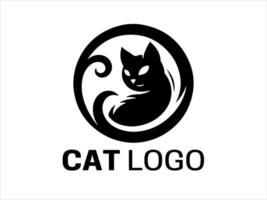 Katze Logo Design. abstrakt Symbol Symbol Illustration. vektor