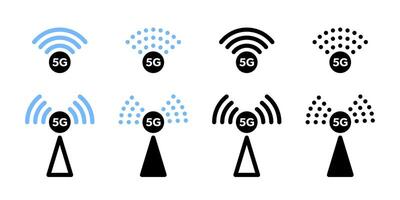 5g Abzeichen. Netzwerk kabellos Technologie Symbole vektor