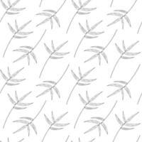 nahtlos Muster mit Bambus Blätter. Hand gezeichnet drucken zum Stoff, Textil, Hintergrund, Tapeten vektor