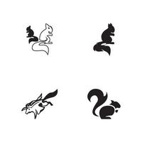 Eichhörnchen-Symbol und Symbol-Vektor-illustration vektor