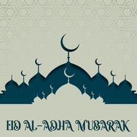 eid al adha Mubarak schön Gruß Islami Hintergrund vektor