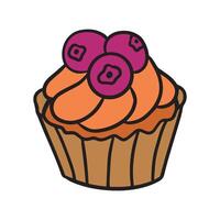 Element Cupcake zum Geburtstag vektor
