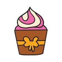 Element Cupcake zum Geburtstag vektor