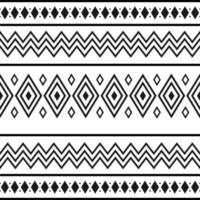 schwarz-weißes ethnisches Stammesmuster mit geometrischen Elementen, traditionelles afrikanisches Schlammtuch, Stammesdesign. Stoff- oder Heimtapetendesign vektor