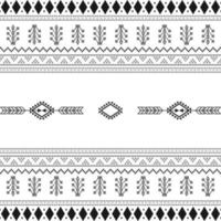 schwarz-weißes ethnisches Stammesmuster mit geometrischen Elementen, traditionelles afrikanisches Schlammtuch, Stammesdesign. Stoff- oder Heimtapetendesign vektor