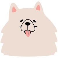 samoyed Kopf süß auf ein Weiß Hintergrund, Illustration. vektor