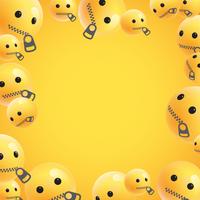 Gruppe hohe ausführliche gelbe Emoticons, Vektorillustration