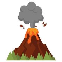 Illustration des Ausbruchs. Vulkan im Cartoon-Stil. vektor
