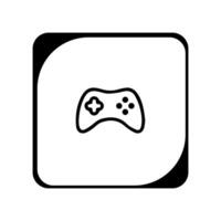 minimal gaming symbol, ström modern spel, trådlös kontrollant ikon vektor