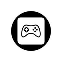 minimal gaming symbol, ström modern spel, trådlös kontrollant ikon vektor