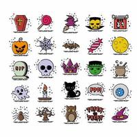 Halloween-Icon-Set mbe style.eps vektor