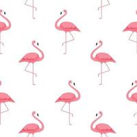 färgglada rosa flamingo sömlösa mönster bakgrund. vektor illustration