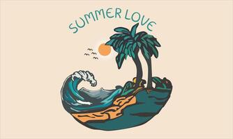 sommar t-shirt design vektor