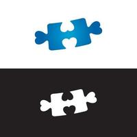 Puzzle stilisierte Design-Logo-Vorlage vektor