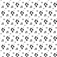 abstrakt sömlös mönster av stor och små musikalisk anteckningar. svart och vit upprepa bakgrund med musikalisk notera för tyg, textil, klippbok papper, tapet, yta design, omslag papper vektor