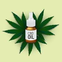 CBD-Ölprodukte, Cannabisöl für medizinische und kosmetische Zwecke. Vektorillustration vektor