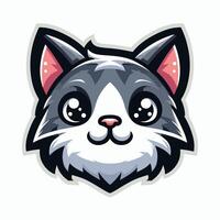 katt maskot logotyp ikon design vektor