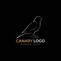 kanariefågel fågel modern minimalistisk enkel logotyp design vektor