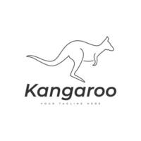 Känguru Logo.isoliert Känguru auf Weiß Hintergrund vektor