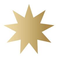 Gold Star funkeln Symbol. golden futuristisch Formen.Weihnachten Sterne Symbole. blitzt von Feuerwerk vektor