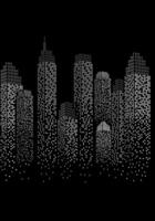 Gebäude Stadt Illustration schwarz Städte Fenster Silhouette vektor