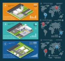 Infografiken von Transportflügen Flughafen vektor