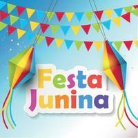 festa junina hintergrund vektorillustration vektor