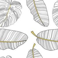 abstrakt tropiskt palmblad sömlös bakgrund. vektor illustration