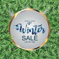 Winter Sale Hintergrund Sonderangebot Banner Hintergrund für Geschäft und Werbung. Vektor-Illustration vektor