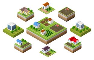 Bauernhof Reihe von Häusern