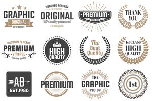 Vintage Retro Vector Logo för banner