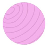 kondition boll i platt design. Träning Utrustning för pilates eller yoga träna. illustration isolerat. vektor