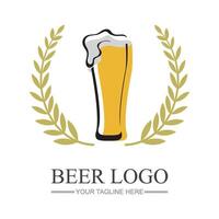 Bier Jahrgang Logo Design Vorlage vektor