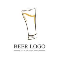 Bier Jahrgang Logo Design Vorlage vektor