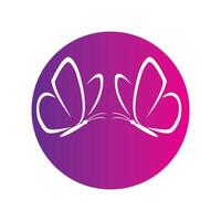 schön Schmetterling Logo vektor